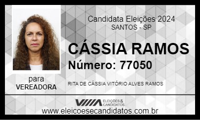 Candidato CÁSSIA RAMOS 2024 - SANTOS - Eleições