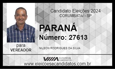 Candidato PARANÁ 2024 - CORUMBATAÍ - Eleições