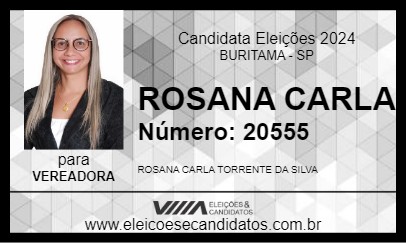 Candidato ROSANA CARLA 2024 - BURITAMA - Eleições