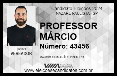 Candidato PROFESSOR MÁRCIO 2024 - NAZARÉ PAULISTA - Eleições