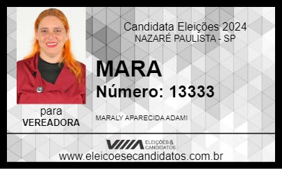 Candidato MARA 2024 - NAZARÉ PAULISTA - Eleições