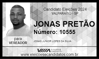 Candidato JONAS PRETÃO 2024 - VALPARAÍSO - Eleições