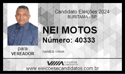 Candidato NEI MOTOS 2024 - BURITAMA - Eleições