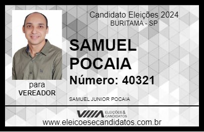 Candidato SAMUEL POCAIA 2024 - BURITAMA - Eleições