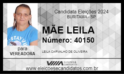 Candidato MÃE LEILA 2024 - BURITAMA - Eleições