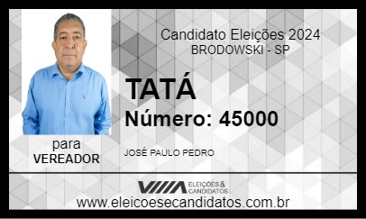 Candidato TATÁ 2024 - BRODOWSKI - Eleições