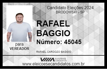 Candidato RAFAEL BAGGIO 2024 - BRODOWSKI - Eleições