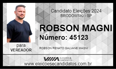 Candidato ROBSON MAGNI 2024 - BRODOWSKI - Eleições