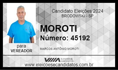 Candidato MOROTI 2024 - BRODOWSKI - Eleições