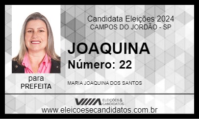 Candidato JOAQUINA 2024 - CAMPOS DO JORDÃO - Eleições