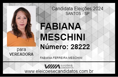 Candidato FABIANA MESCHINI 2024 - SANTOS - Eleições