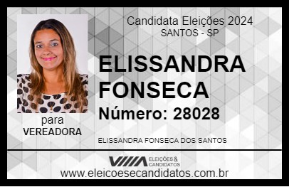 Candidato ELISSANDRA FONSECA 2024 - SANTOS - Eleições