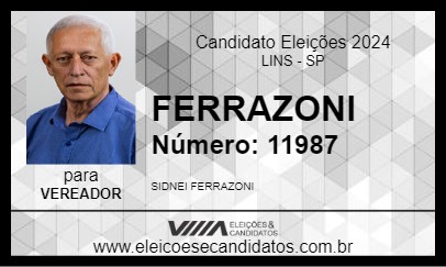 Candidato FERRAZONI 2024 - LINS - Eleições