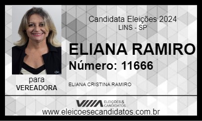 Candidato ELIANA RAMIRO 2024 - LINS - Eleições