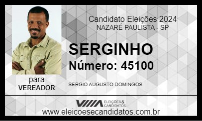 Candidato SERGINHO 2024 - NAZARÉ PAULISTA - Eleições