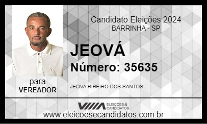 Candidato JEOVÁ 2024 - BARRINHA - Eleições