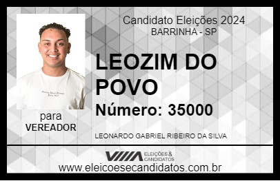 Candidato LEOZIM DO POVO 2024 - BARRINHA - Eleições