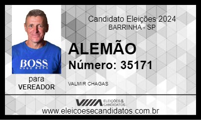 Candidato ALEMÃO 2024 - BARRINHA - Eleições