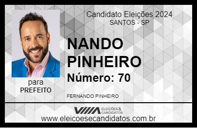 Candidato NANDO PINHEIRO 2024 - SANTOS - Eleições