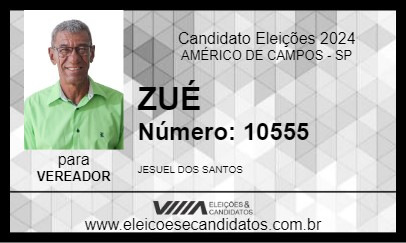 Candidato ZUÉ 2024 - AMÉRICO DE CAMPOS - Eleições