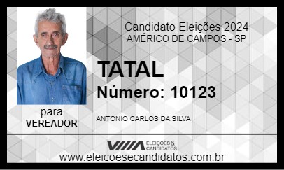 Candidato TATAL 2024 - AMÉRICO DE CAMPOS - Eleições