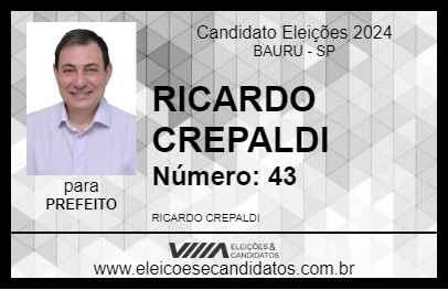 Candidato RICARDO CREPALDI 2024 - BAURU - Eleições