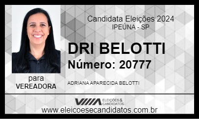 Candidato DRI BELOTTI 2024 - IPEÚNA - Eleições