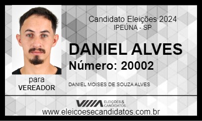 Candidato DANIEL ALVES 2024 - IPEÚNA - Eleições