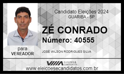 Candidato ZÉ CONRADO 2024 - GUARIBA - Eleições