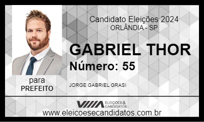 Candidato GABRIEL THOR 2024 - ORLÂNDIA - Eleições