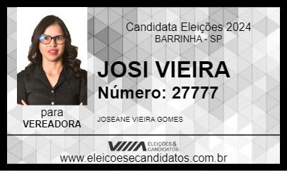 Candidato JOSI VIEIRA 2024 - BARRINHA - Eleições