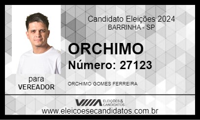 Candidato ORCHIMO 2024 - BARRINHA - Eleições