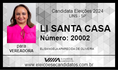 Candidato LI SANTA CASA 2024 - LINS - Eleições