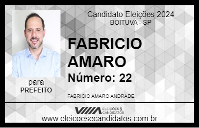 Candidato FABRICIO AMARO 2024 - BOITUVA - Eleições