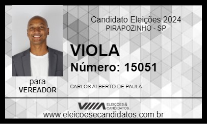 Candidato VIOLA 2024 - PIRAPOZINHO - Eleições