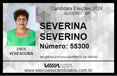 Candidato SEVERINA DE JURITIS 2024 - GLICÉRIO - Eleições