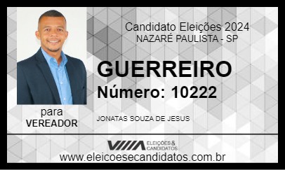 Candidato GUERREIRO 2024 - NAZARÉ PAULISTA - Eleições