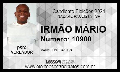 Candidato IRMÃO MÁRIO 2024 - NAZARÉ PAULISTA - Eleições