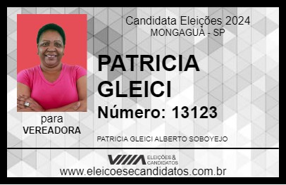 Candidato PATRICIA GLEICI 2024 - MONGAGUÁ - Eleições