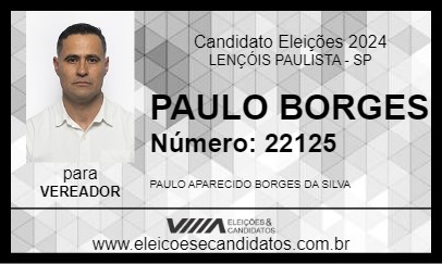 Candidato PAULO BORGES 2024 - LENÇÓIS PAULISTA - Eleições