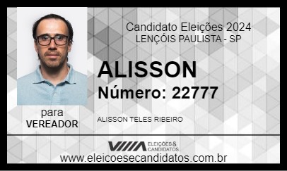 Candidato ALISSON 2024 - LENÇÓIS PAULISTA - Eleições