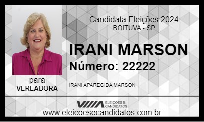 Candidato IRANI MARSON 2024 - BOITUVA - Eleições