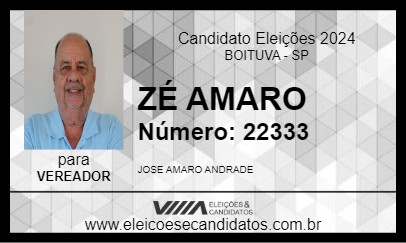 Candidato ZÉ AMARO 2024 - BOITUVA - Eleições