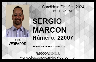 Candidato SERGIO MARCON 2024 - BOITUVA - Eleições