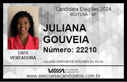 Candidato JULIANA GOUVEIA 2024 - BOITUVA - Eleições