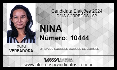 Candidato NINA 2024 - DOIS CÓRREGOS - Eleições