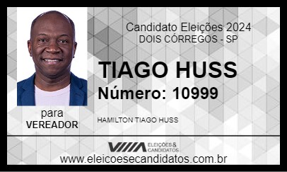 Candidato TIAGO HUSS 2024 - DOIS CÓRREGOS - Eleições