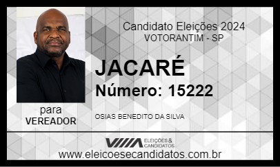 Candidato JACARÉ 2024 - VOTORANTIM - Eleições