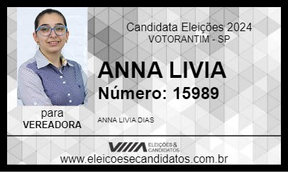 Candidato ANNA LIVIA 2024 - VOTORANTIM - Eleições