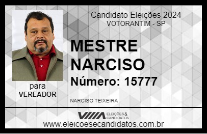 Candidato MESTRE NARCISO 2024 - VOTORANTIM - Eleições